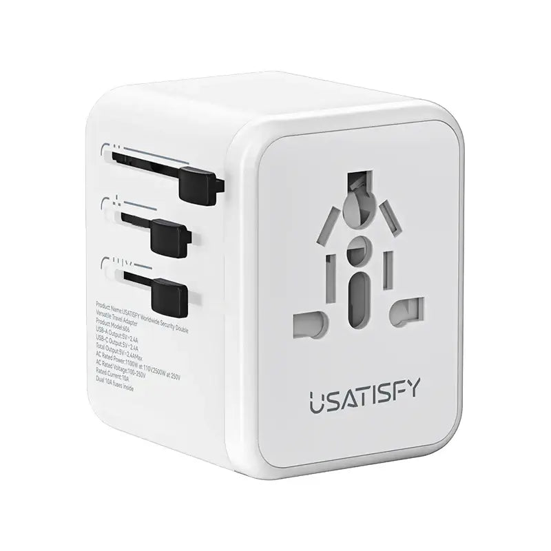 美國USATISFY|全球旅行雙保險安心雙重萬用充電插座轉換插頭|