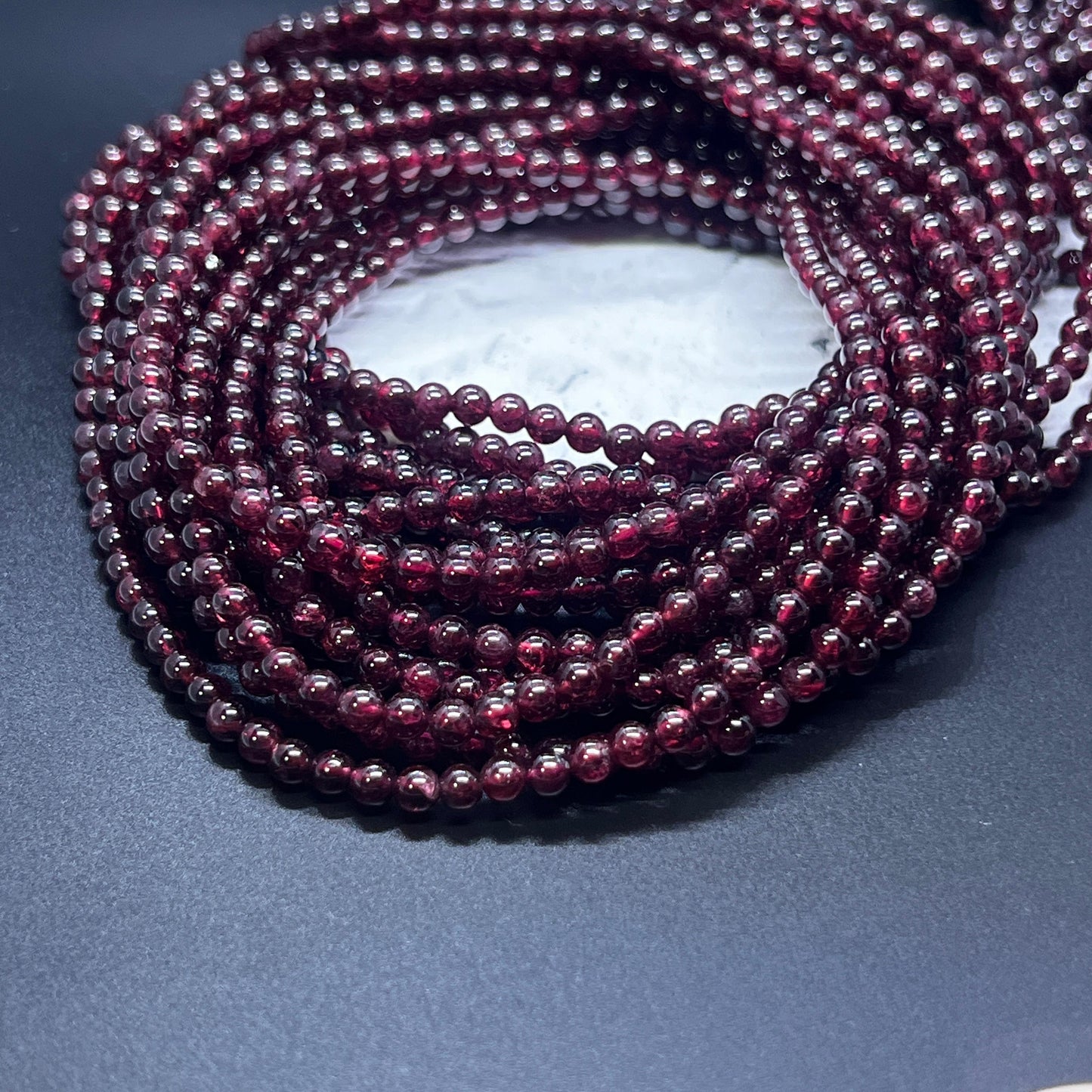 石榴石頸串/手串三圈