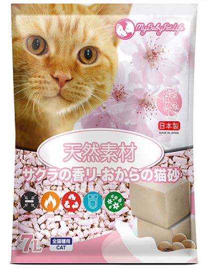 「My Baby Pet Life」日本製櫻花香味豆腐貓砂 - singhomart